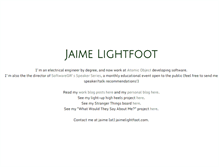 Tablet Screenshot of jaimelightfoot.com